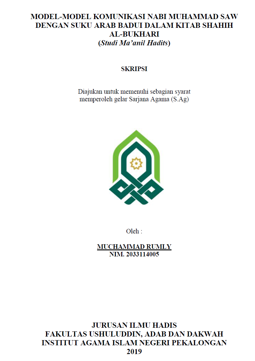 Model-Model Komunikasi Nabi Muhammmad S.A.W Dengan Suku Arab Badui Dalam Kitab Shahih Al-Bukhari (Studi Ma'anil Hadits)