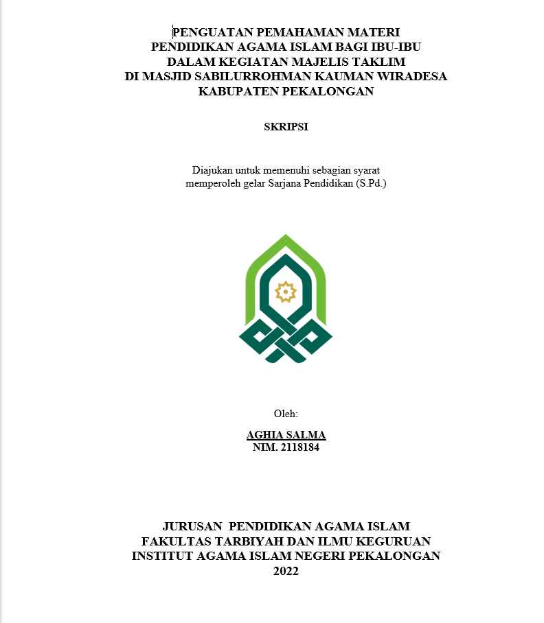 Penguatan Pemahaman Materi Pendidikan Agama Islam Bagi Ibu-Ibu Dalam Kegiatan Majelis Taklim di Masjid Sabilurrohman Kauman Wiradesa Kabupaten Pekalongan