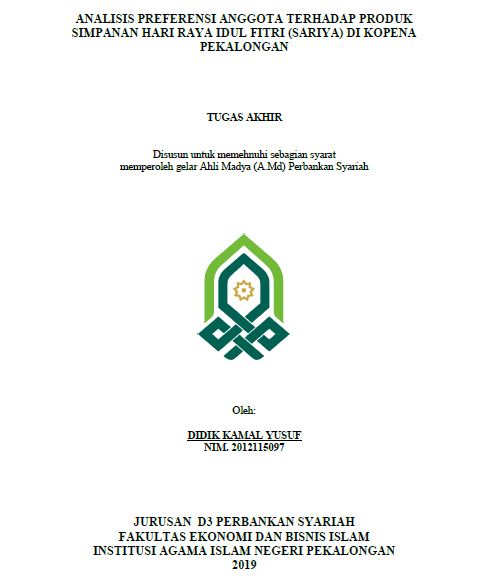 Analisis Preferensi Anggota Terhadap Produk Simpanan Hari Raya Idul Fitri (Sariya) Di Kopena Pekalongan