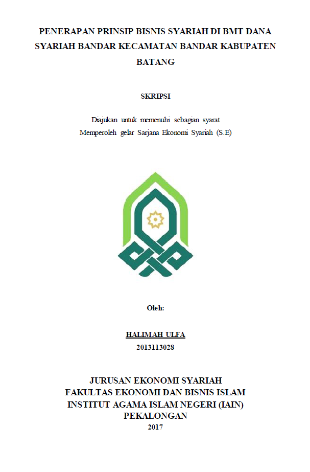 Penerapan Prinsip Bisnis Syariah di BMT Dana Syariah Bandar Kecamatan Bandar Kabupaten Batang