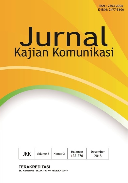 Jurnal Kajian Komunikasi Volume 6, Nomor 2, 2018