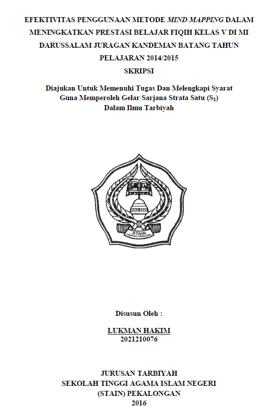 Efektivitas Penggunaan Metode Mind Mapping Dalam  Meningkatkan Prestasi Belajar Fiqih Kelas V di MI Darussalam Juragan Kandeman Batang Tahun Pelajaran 2014/2015