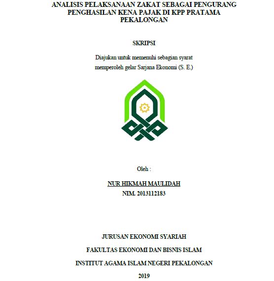 Analisis Pelaksanaan Zakat Sebagai Pengurang Penghasilan Kena Pajak Di KPP Pratama Pekalongan