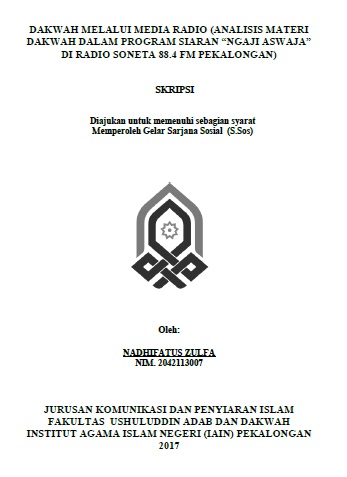 Dakwah Melalui Media Radio (Analisis Materi Dakwah Dalam Program Siaran 