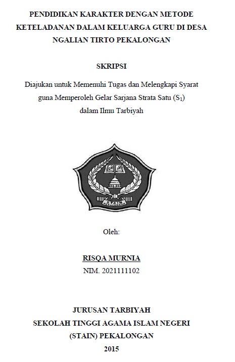 Pendidikan Karakter dengan Metode Keteladanan Keluarga di Desa Ngalian Tirto Pekalongan