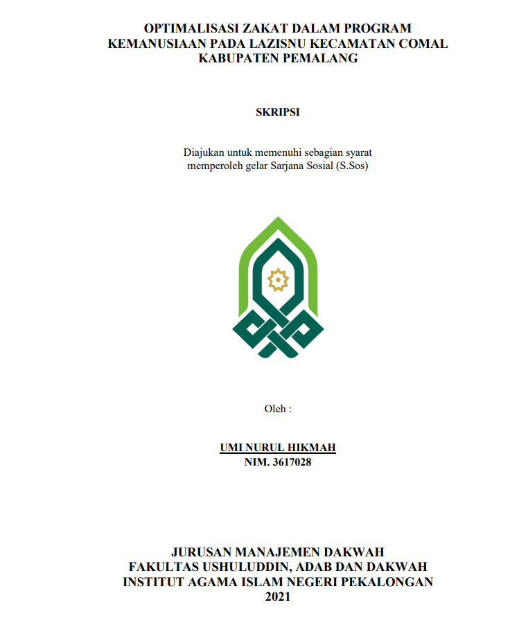 Optimalisasi Zakat dalam Program Kemanusiaan pada LazisNU Kecamatan Comal Kabupaten Pemalang