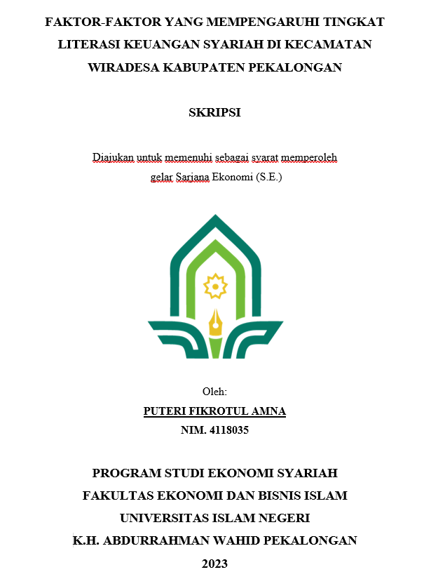 Faktor-Faktor Yang Mempengaruhi Tingkat Literasi Keuangan Syariah di Kecamatan Wiradesa Kabupaten Pekalongan