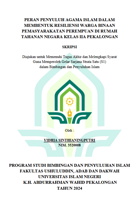 Peran Penyuluh Agama Islam Dalam Membentuk Resiliensi Warga Binaan Permasyarakatan Perempuan Di Rumah Tahanan Negara Kelas IIA Pekalongan