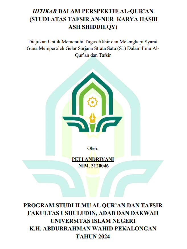 Ihtikar Dalam Perspektif Al-Qur'an (Studi Atas Tafsir An-Nur Karya Hasbi Ash Shiddieqy)