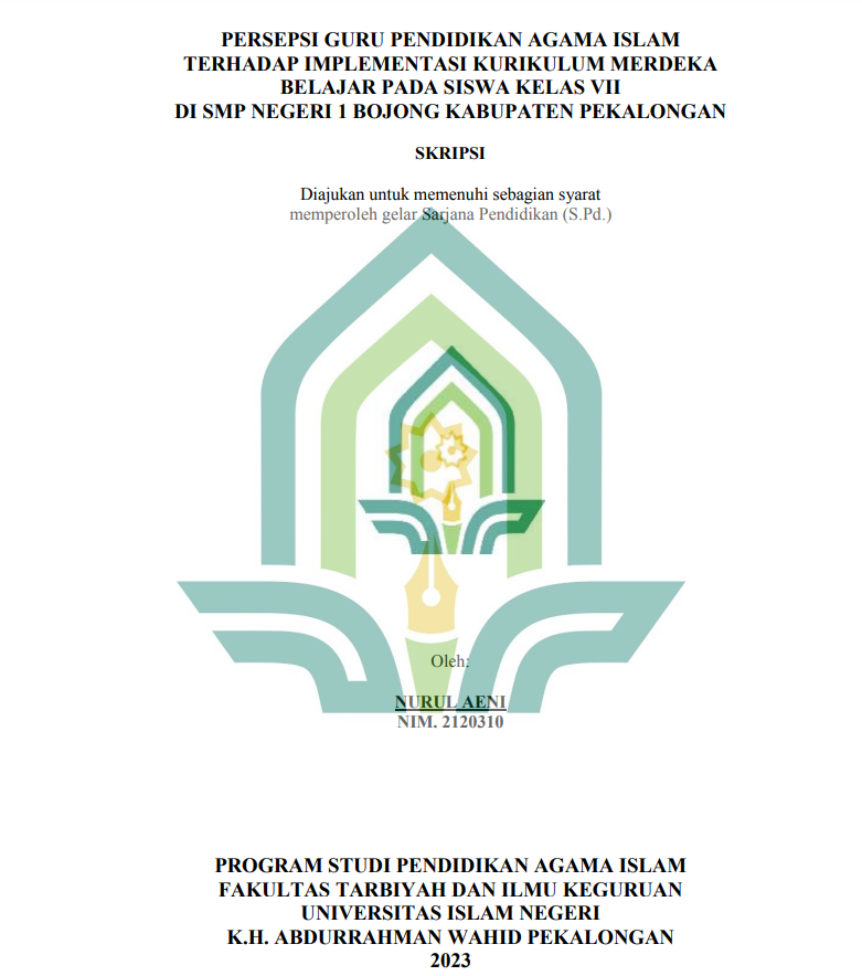 Persepsi Guru Pendidikan Agama Islam Terhadap Implementasi Kurikulum Merdeka Belajar Pada Siswa Kelas VII Di SMP Negeri 1 Bojong Kabupaten Pekalongan