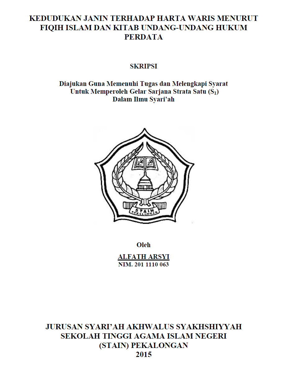 Kedudukan Janin Terhadap Harta Waris Menurut Fiqih Islam Dan Kitab Undang-Undang Hukum Perdata