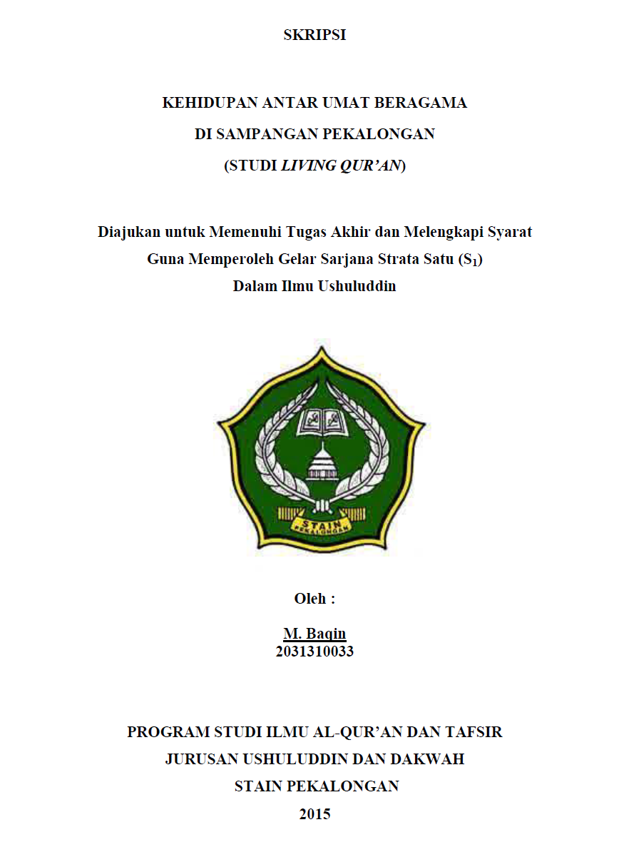 Kehidupan Antar Umat Beragama Di Sampangan Pekalongan (Studi Living Qur'an)