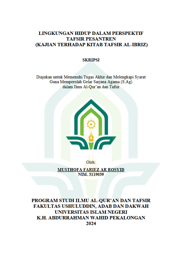 Lingkungan Hidup Dalam Perspektif Tafsir Pesantren (Kajian Terhadap Kitab Tafsir Al-Ibriz)