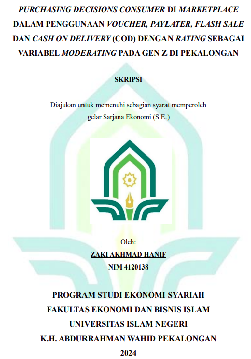 Purchasing Decisions Consumer Di Marketplace Dalam Penggunaan Voucher, Paylater, Flash Sale Dan Cash On Delivery (COD) Dengan Rating Sebagai Variabel Moderating Pada Gen Z Di Pekalongan