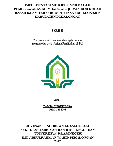 Implementasi Metode Ummi Dalam Pembelajaran Membaca Al-Qur'an di Sekolah Dasar Islam Terpadu (SDIT) Insan Mulia Kajen Kabupaten Pekalongan