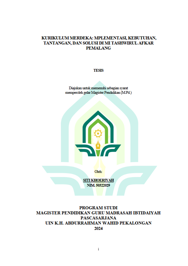 Kurikulum Merdeka: Implementasi, Kebutuhan, Tantangan, Dan Solusi Di MI Tashwirul Afkar Pemalang