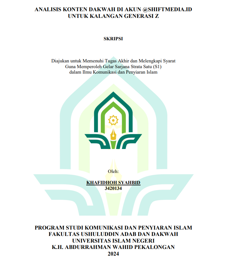 Analisis Konten Dakwah Di Akun @SHIFTMEDIA.ID Untuk Kalangan Generasi Z