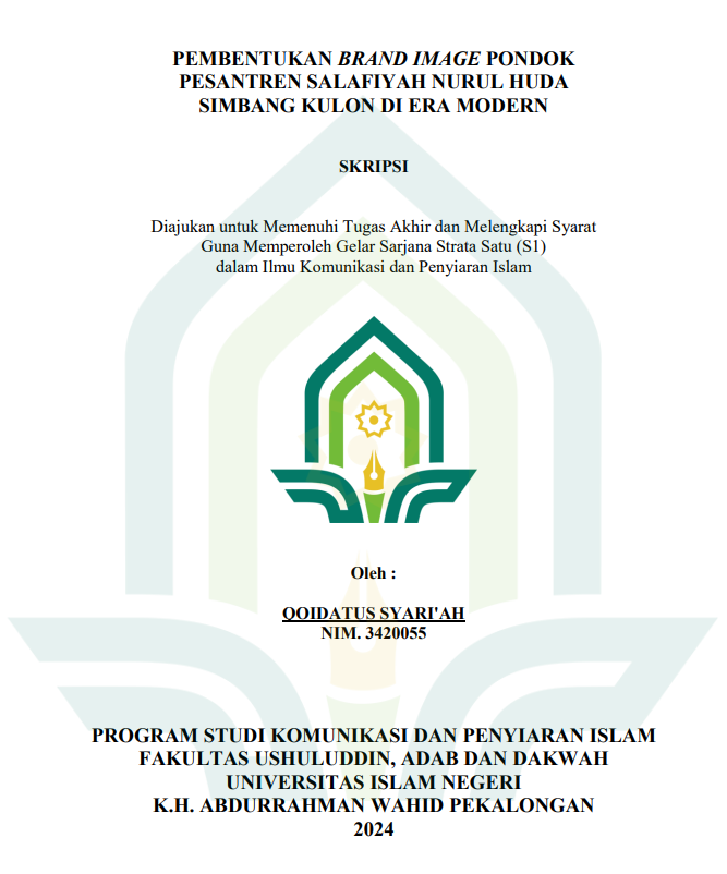 Pembentukan Brand Image Pondok Pesantren Salafiyah Nurul Huda Simbang Kulon Di Era Modern