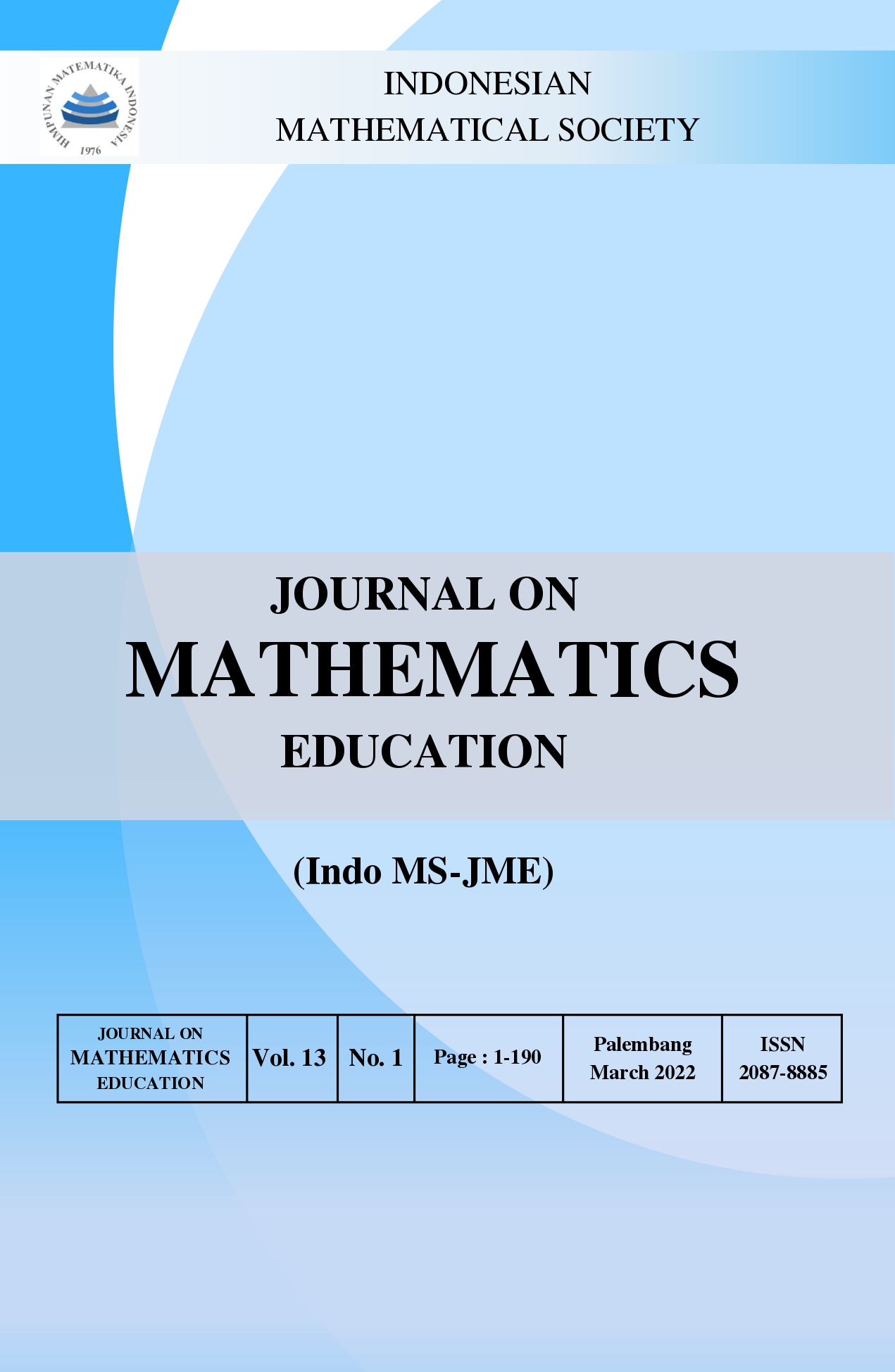 Journal on Mathematics Education Volume 13 Nomor 1 2022