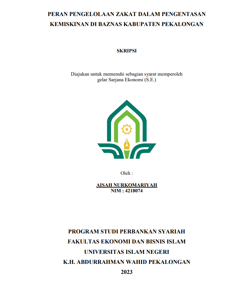 Peran Pengelolaan Zakat Dalam Pengentasan Kemiskinan Di Baznas Kabupaten Pekalongan